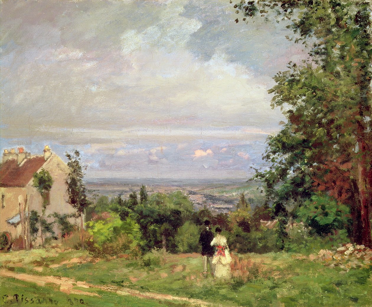 Louveciennes, 1870 af Camille Jacob Pissarro