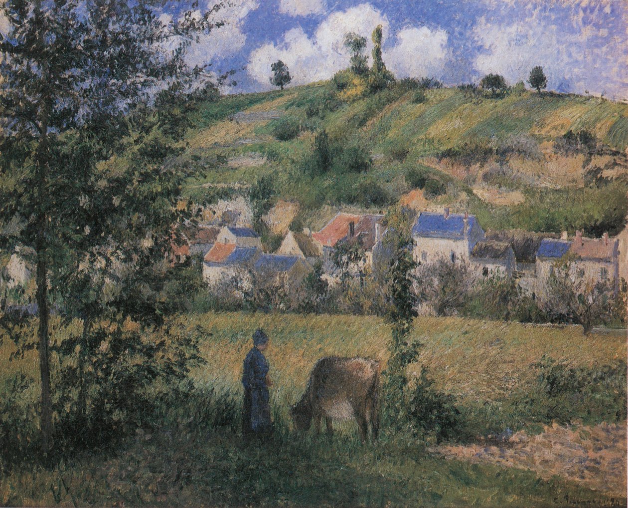 Landskab ved Chaponval af Camille Jacob Pissarro