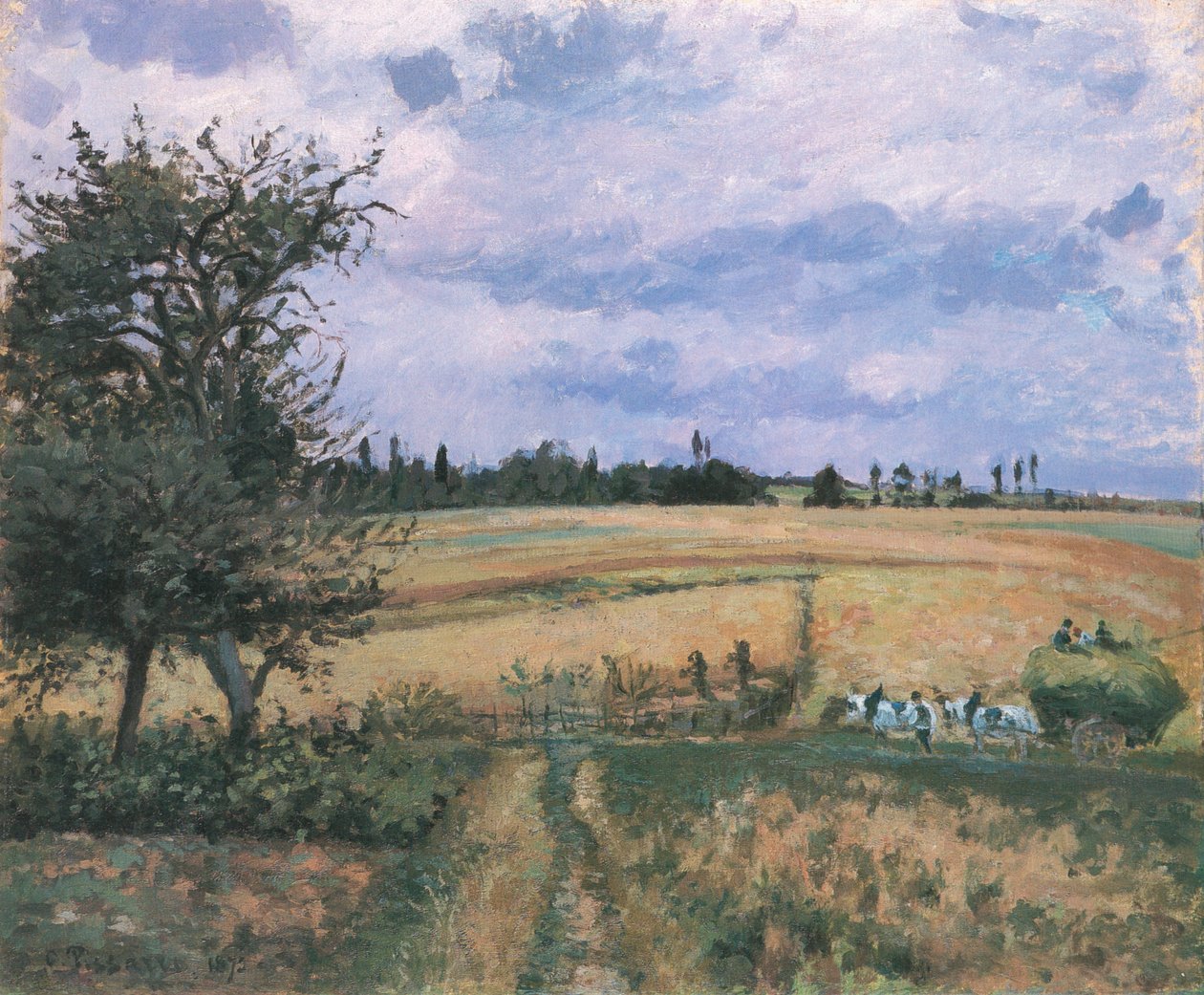 Landskab i Pontoise af Camille Jacob Pissarro