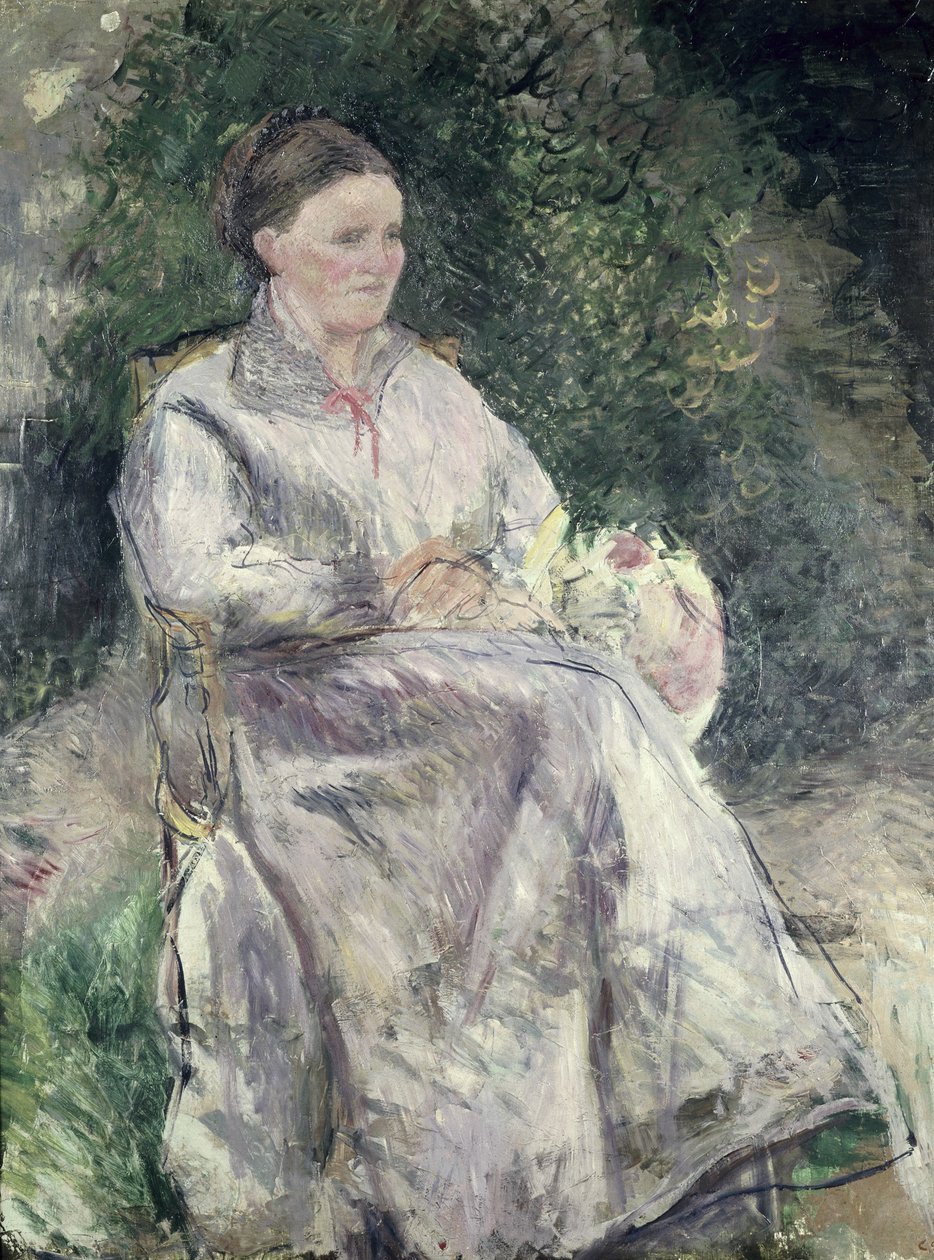 Portræt af Julie Velay, kunstnerens hustru, ca. 1874 af Camille Jacob Pissarro