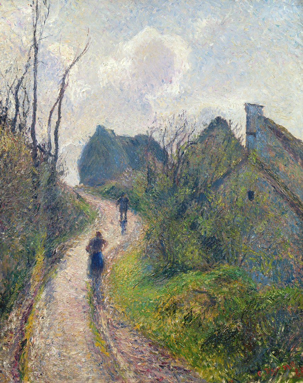 Vejklatring til Osny, 1883 af Camille Jacob Pissarro