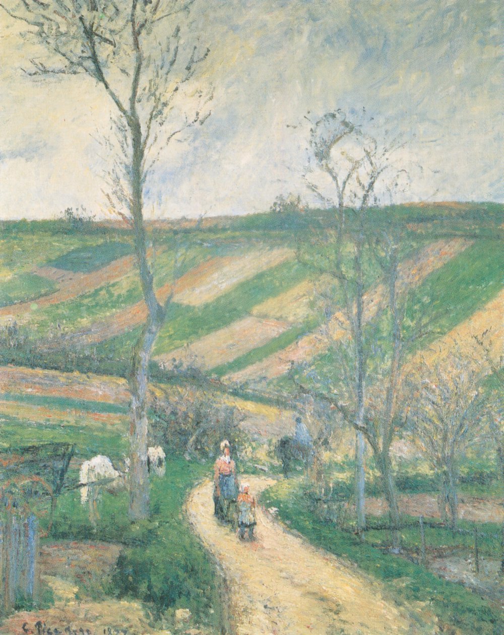 Route du Fond de L´Hermitage, Pontoise af Camille Jacob Pissarro