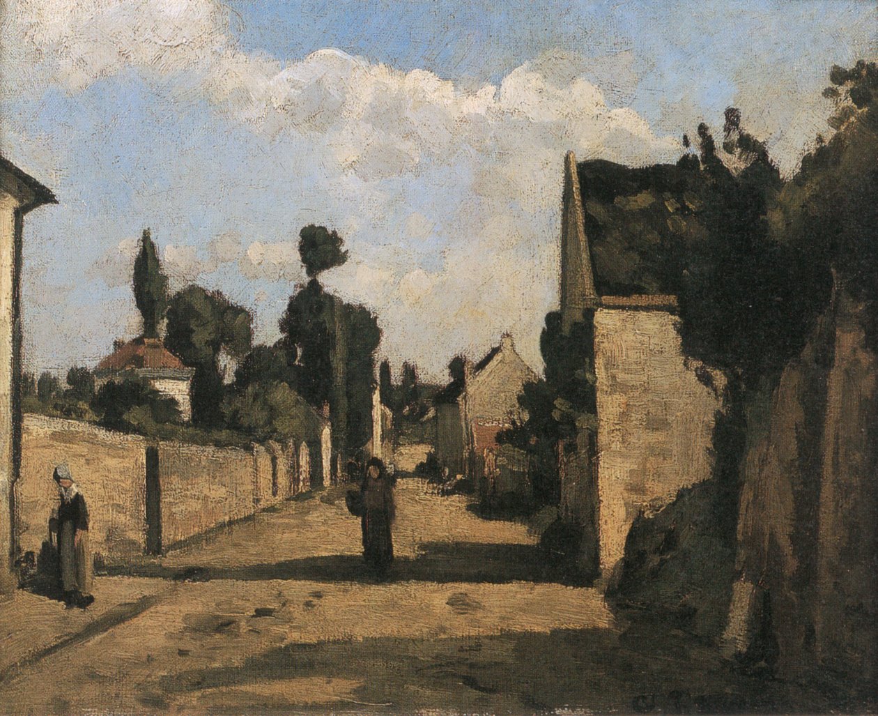 Rue L´Hermitage af Camille Jacob Pissarro