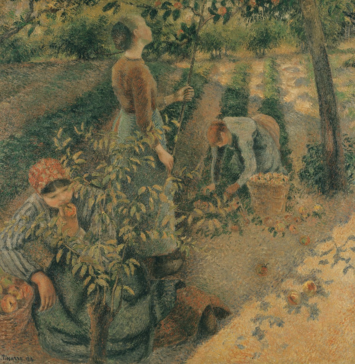 Æbleplukkerne, 1886 af Camille Jacob Pissarro