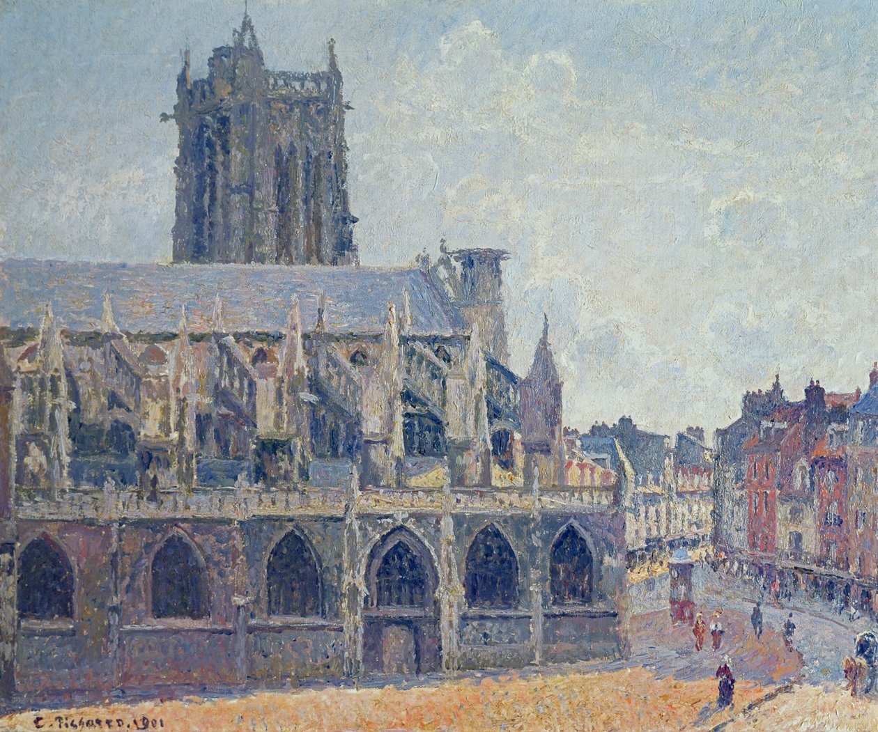 St. Jacques-kirken i Dieppe, 1901 af Camille Jacob Pissarro