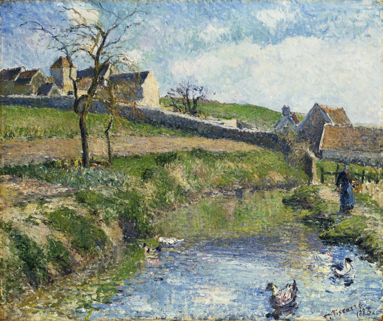 Gården ved Osny, 1883 af Camille Jacob Pissarro