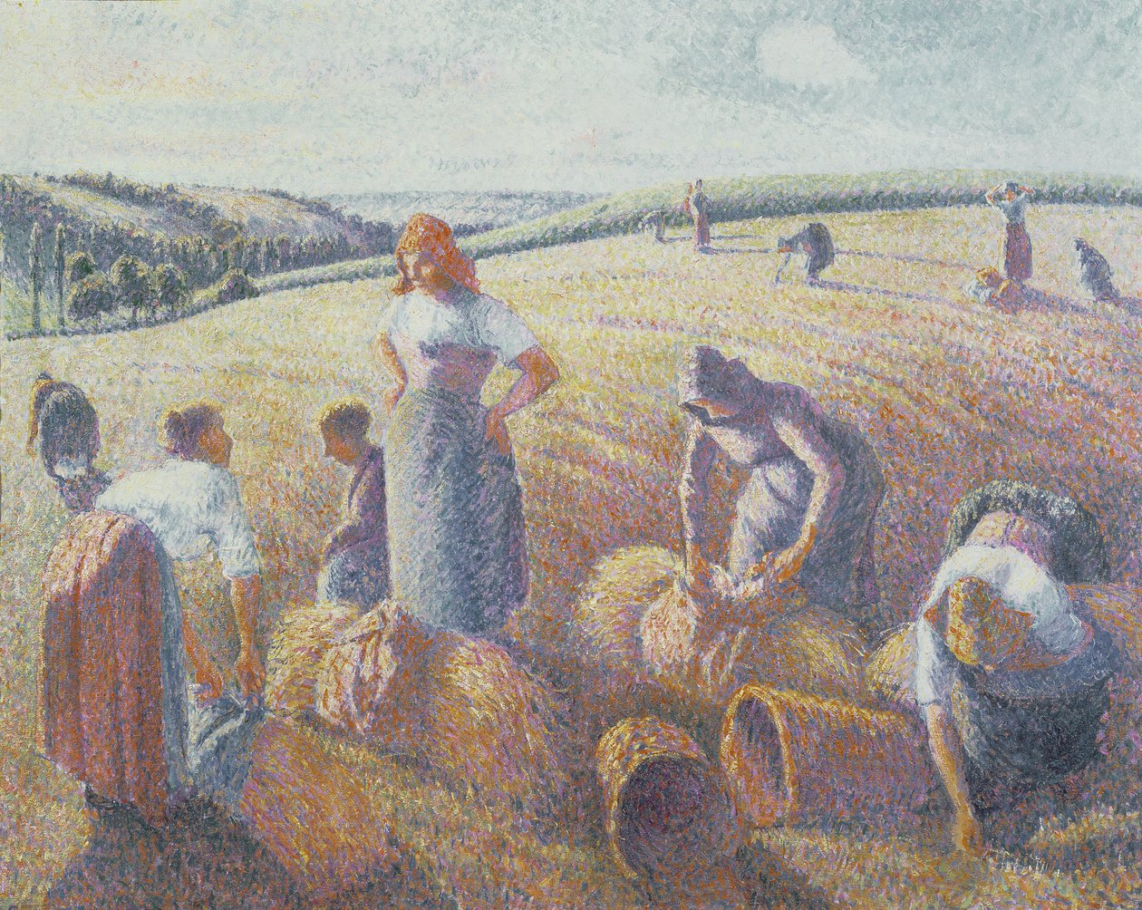 The Gleaners, 1889 af Camille Jacob Pissarro