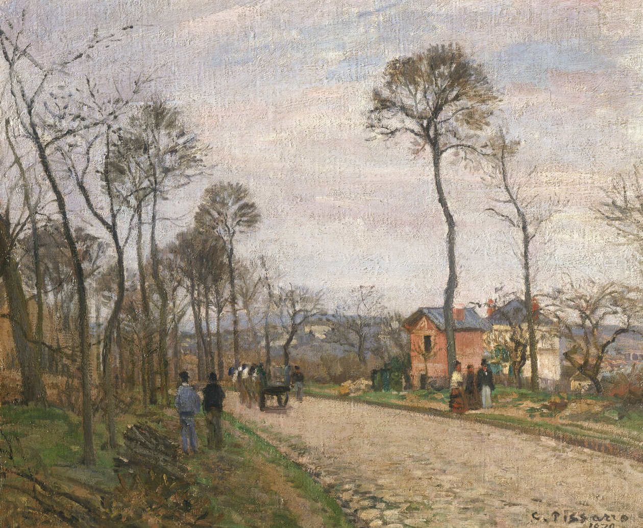 Vejen fra Louveciennes, 1870 af Camille Jacob Pissarro