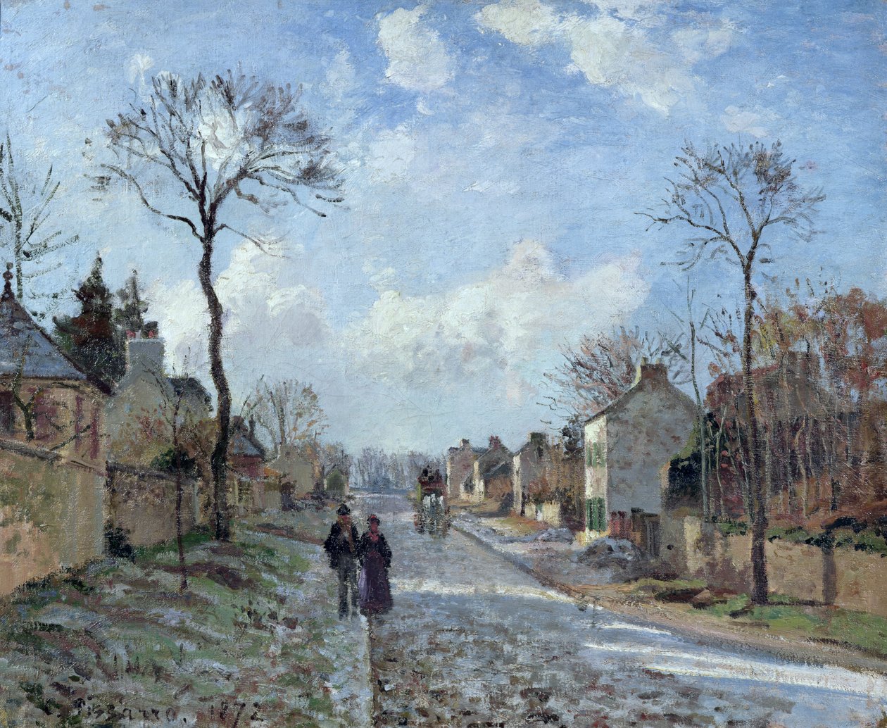 Vejen til Louveciennes, 1872 af Camille Jacob Pissarro