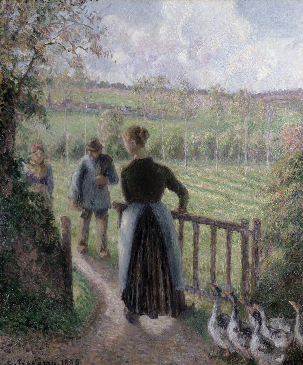 Kvinden med gæssene, 1895 af Camille Jacob Pissarro
