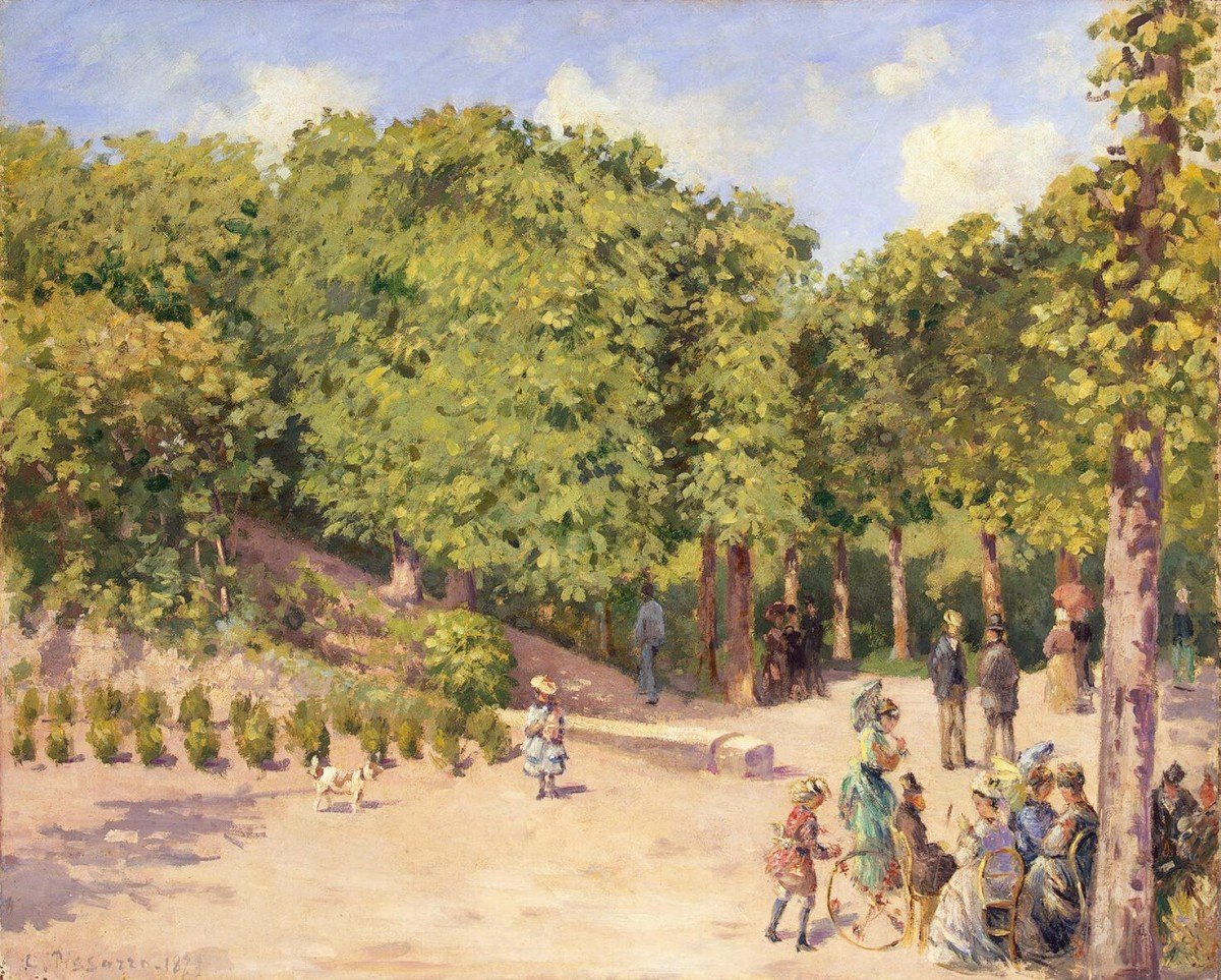 Bypark i Pontoise af Camille Jacob Pissarro