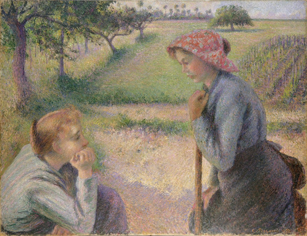 To unge bondekvinder af Camille Jacob Pissarro