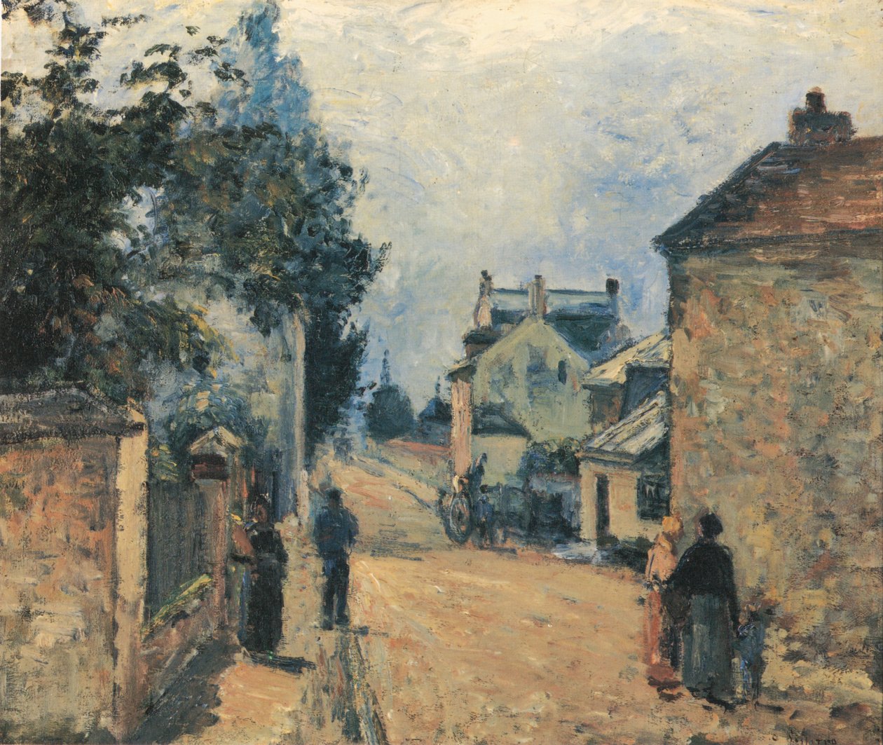 En gade i L´Hermitage af Camille Jacob Pissarro