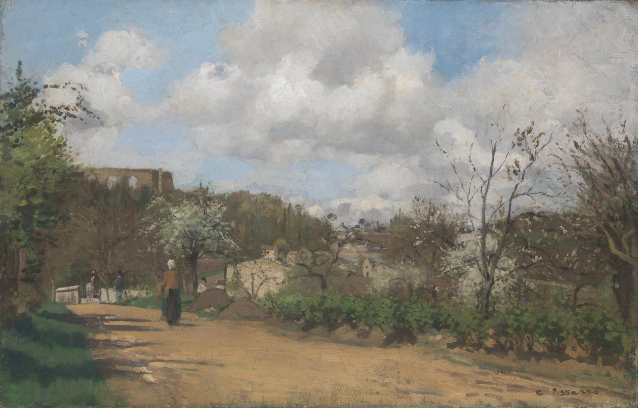 Udsigt fra Louveciennes, 1869-70 af Camille Jacob Pissarro