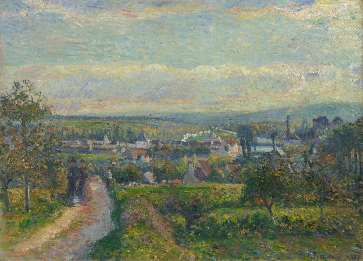 Udsigt over Saint-Ouen-lAumône af Camille Jacob Pissarro
