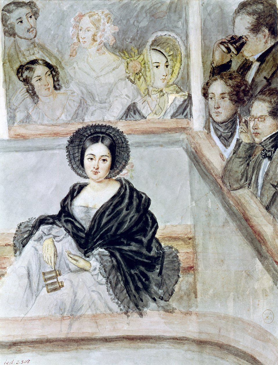 Marie Duplessis (1824-47) på teatret af Camille Joseph Etienne Roqueplan