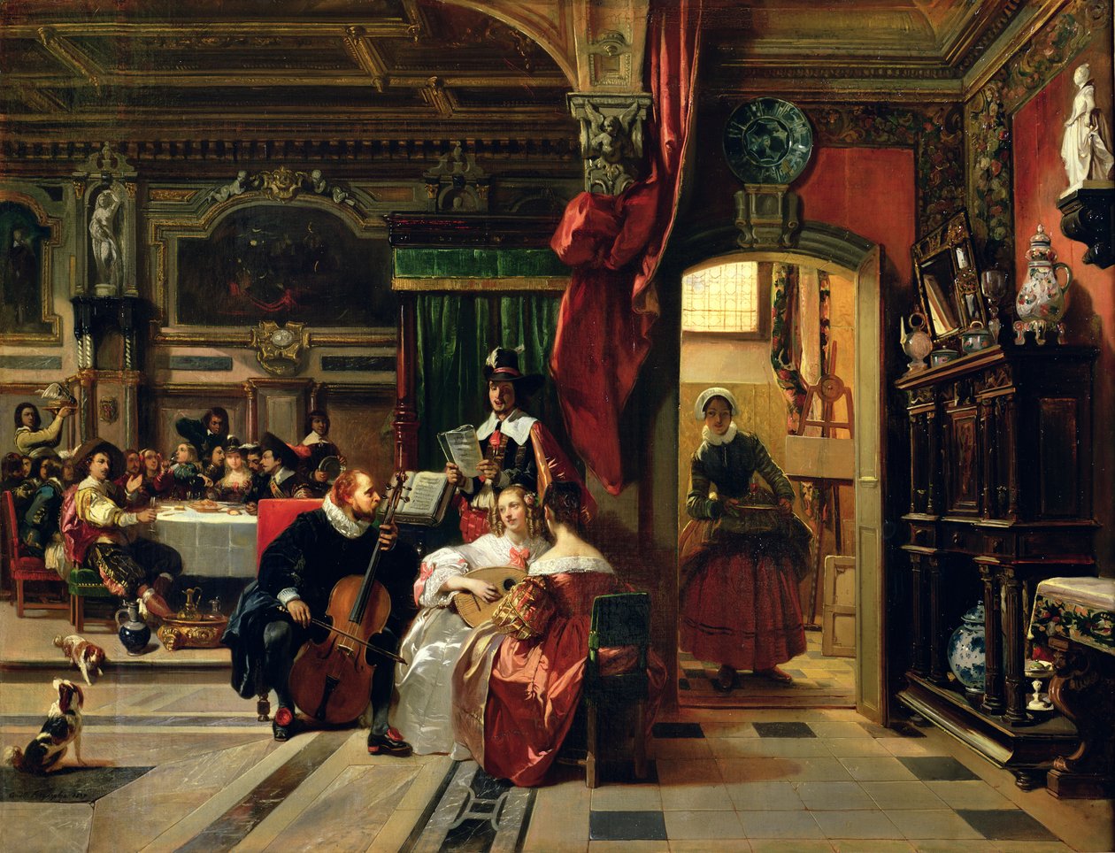 Sir Anthony van Dyck (1599-1641) i London, 1837 af Camille Joseph Etienne Roqueplan