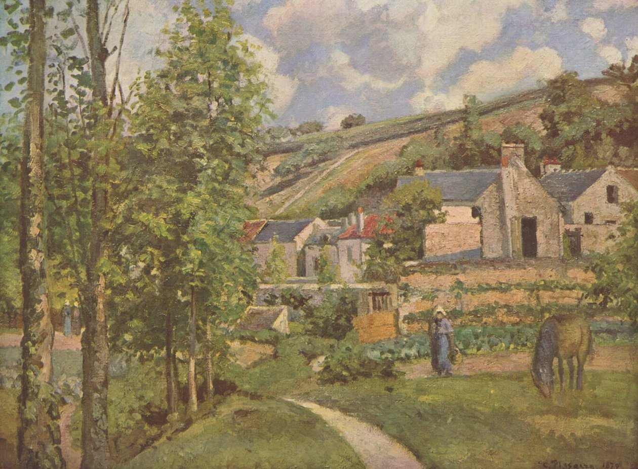En udsigt over L’Hermitage af Camille Jacob Pissarro