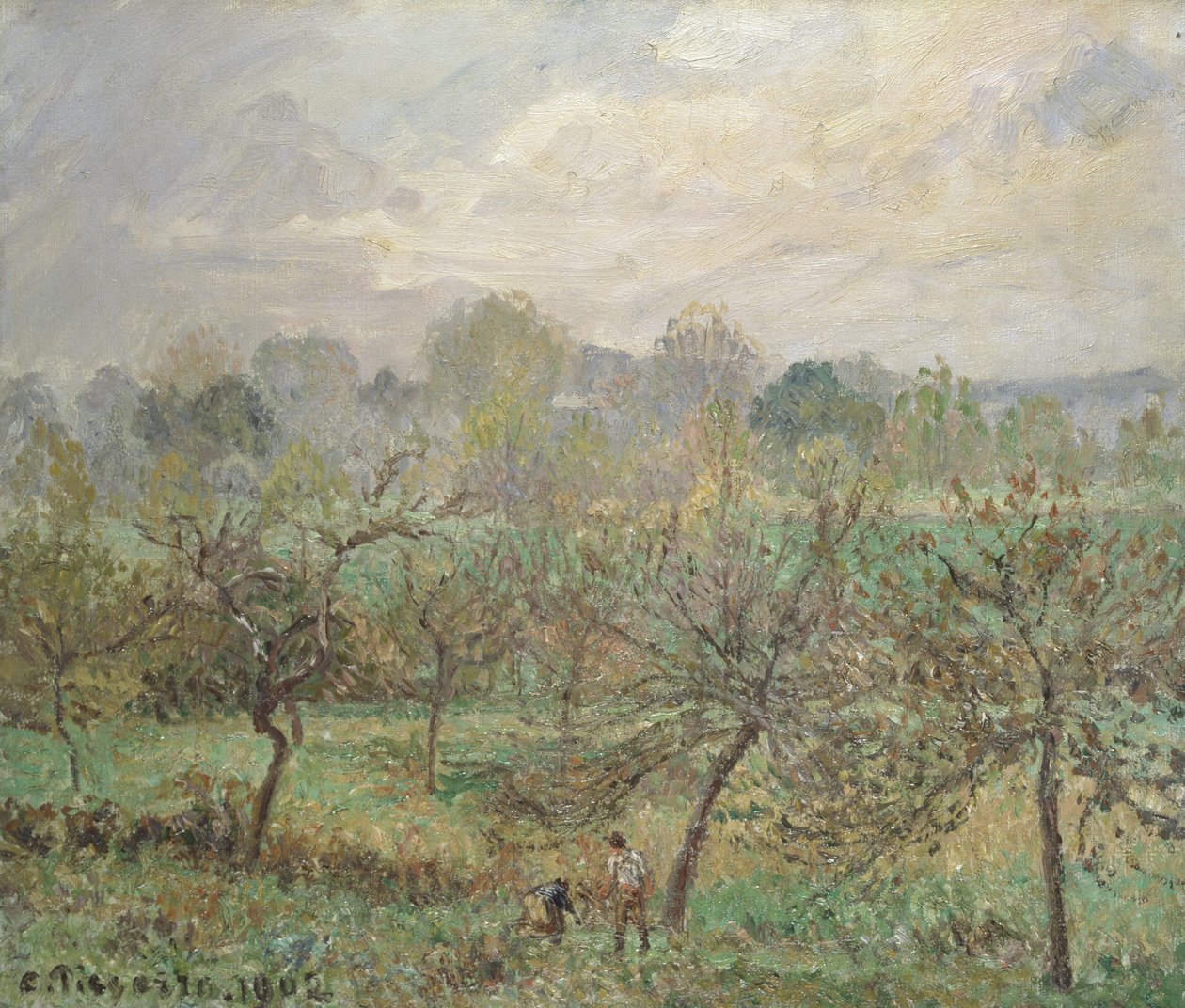 Efterår, morgendis, Éragny-sur-Epte, 1902 af Camille Jacob Pissarro