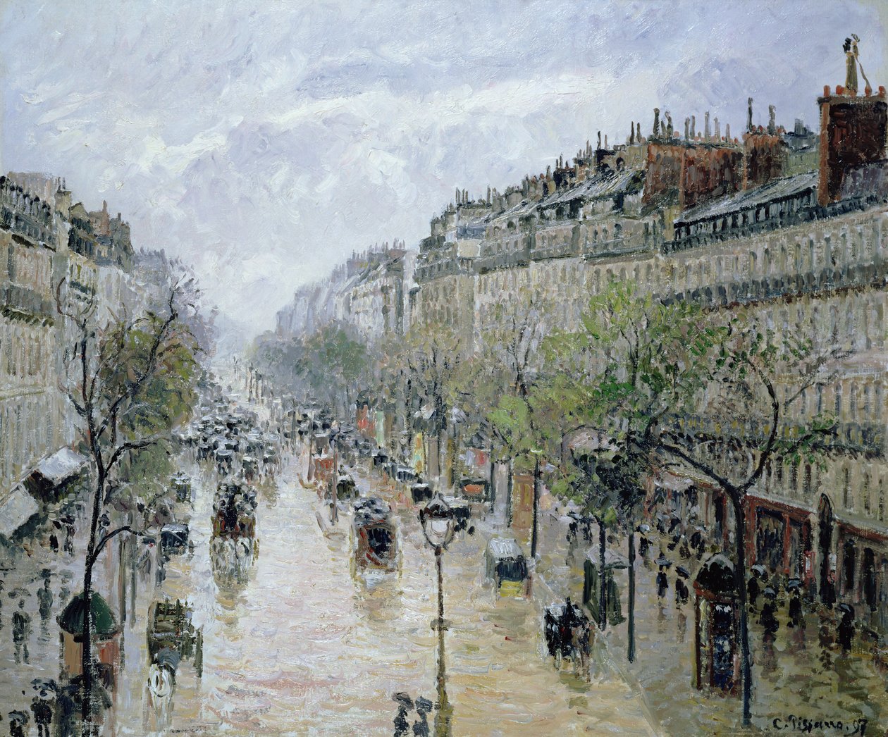 Boulevard Montmartre, 1897 af Camille Jacob Pissarro