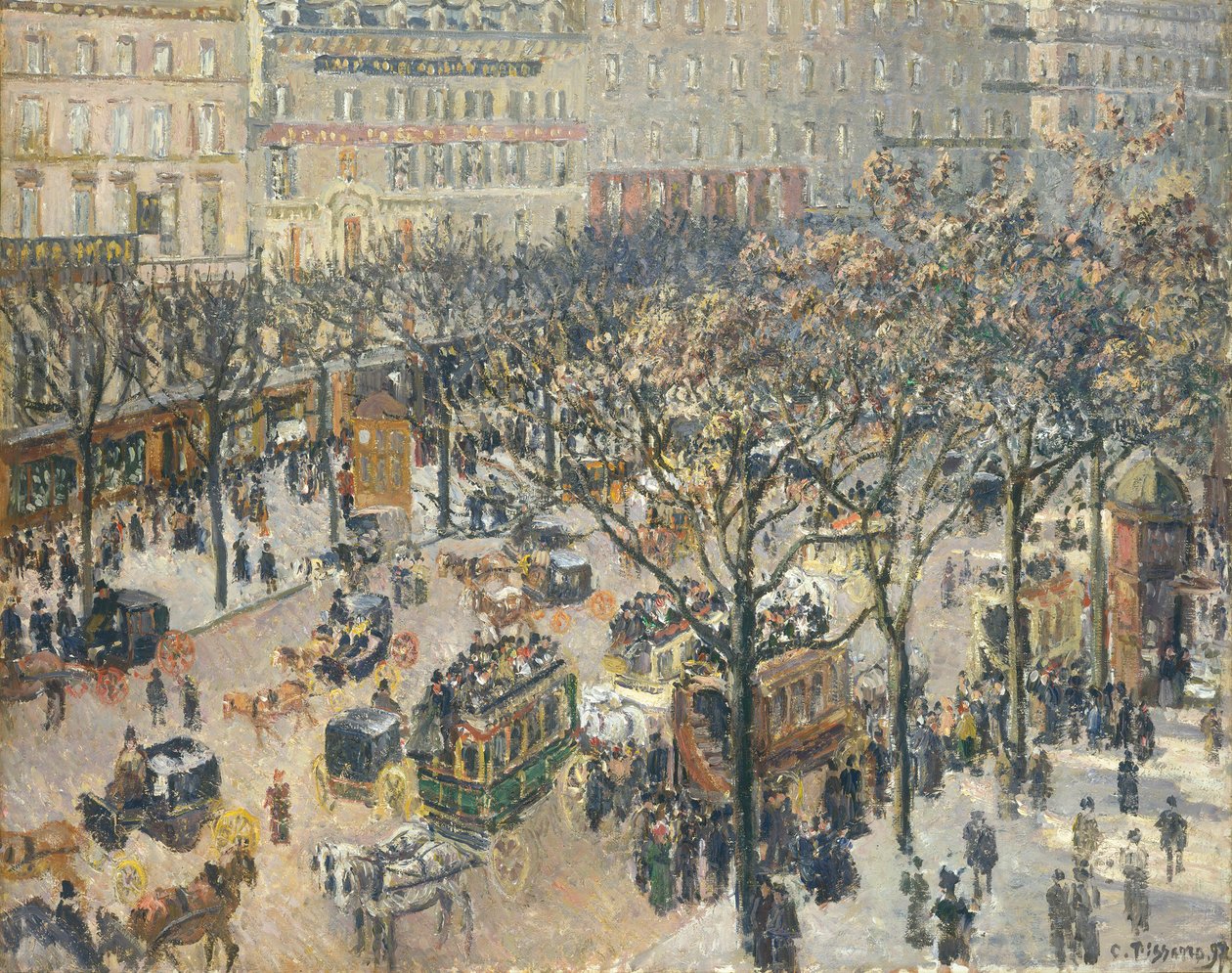 Boulevard des Italiens, Morgen, Sollys, 1897 af Camille Jacob Pissarro