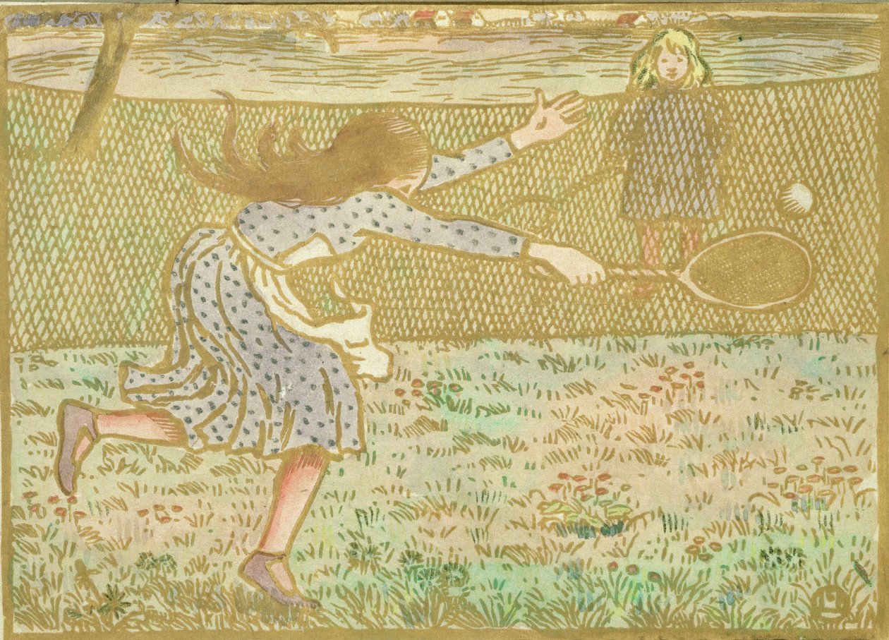 Girls Playing Tennis, fra 
