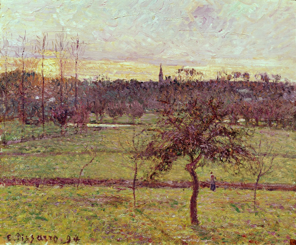 Landskab i Eragny, 1894 af Camille Jacob Pissarro