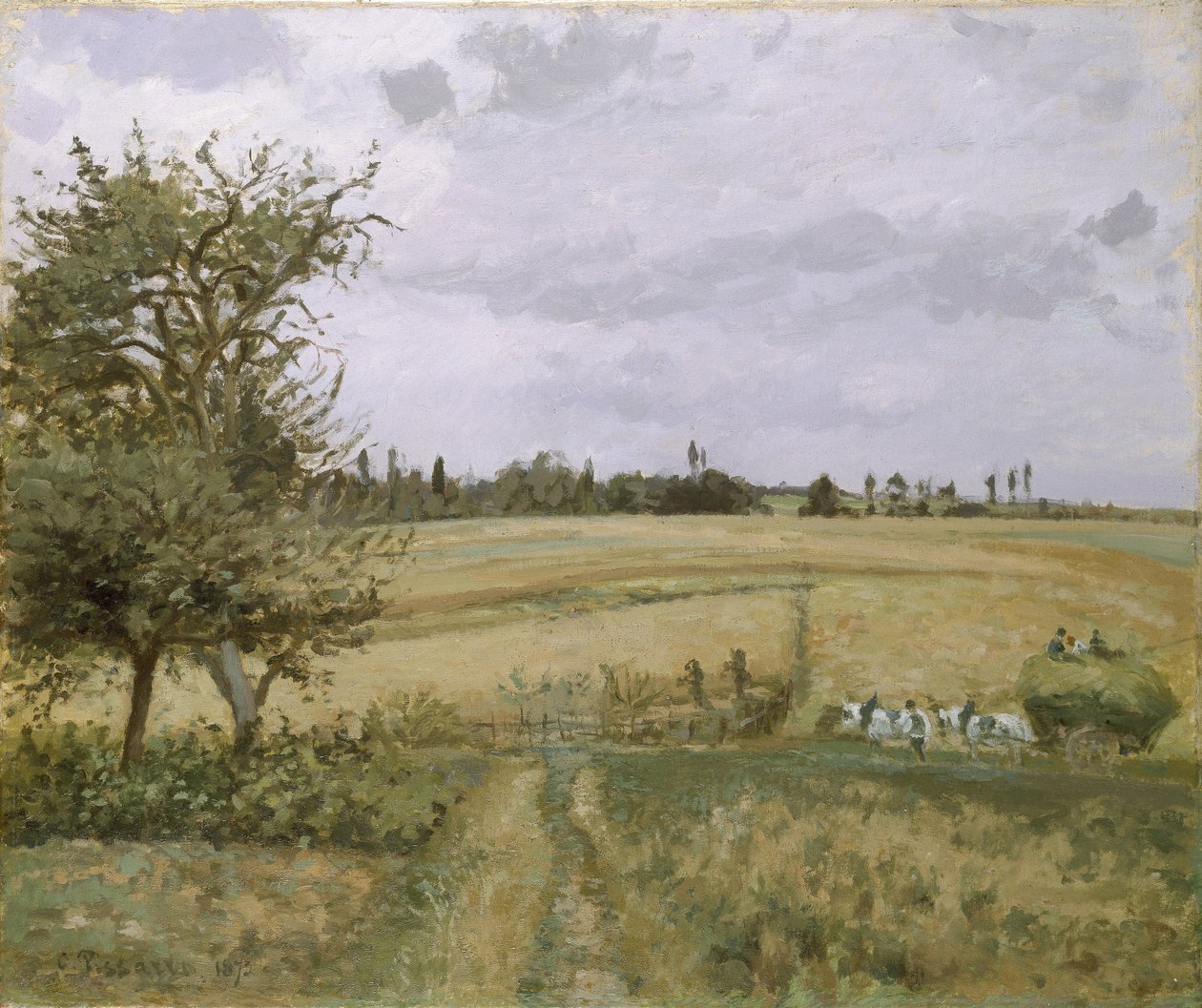 Landskab ved Pontoise, 19. århundrede af Camille Jacob Pissarro