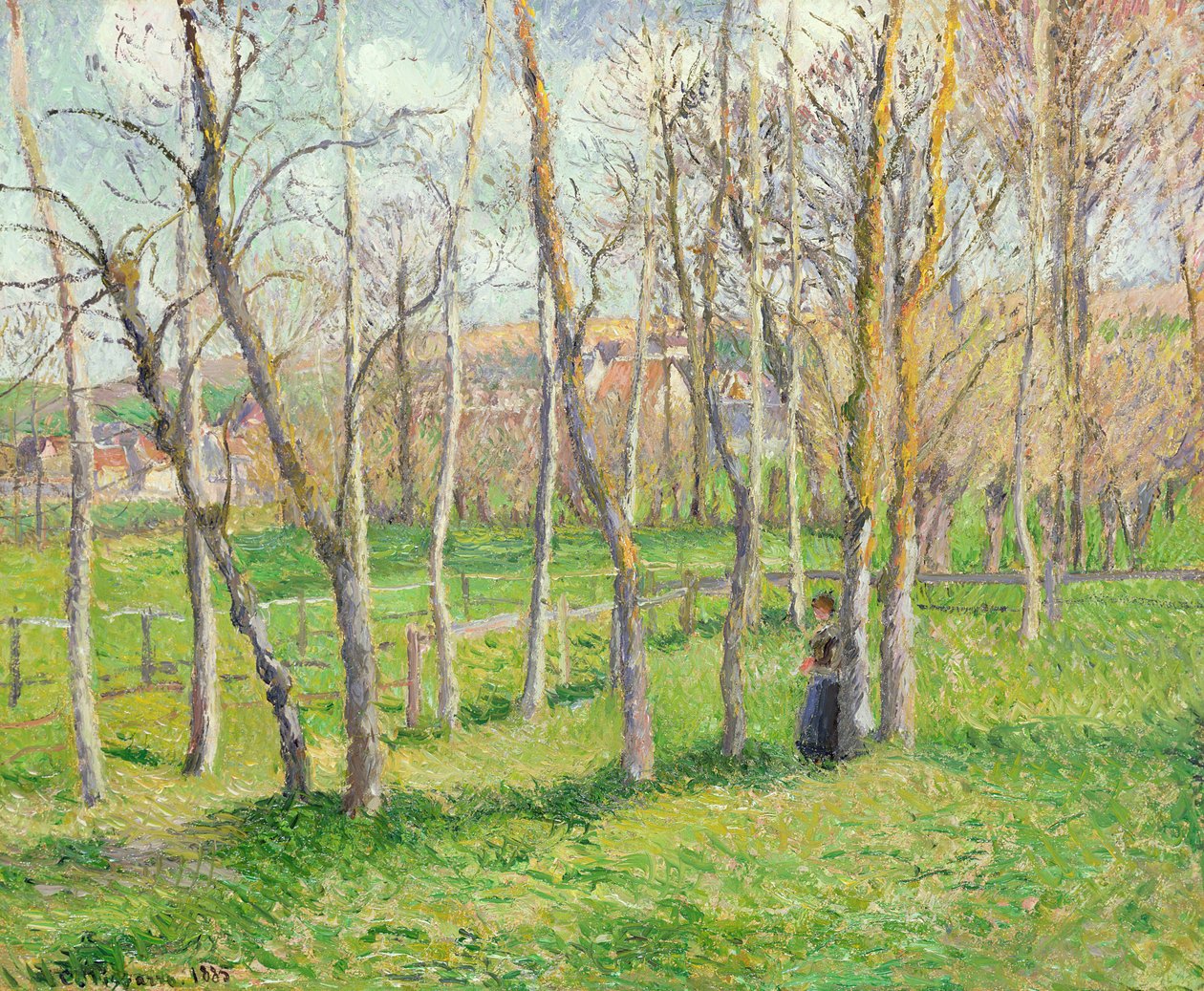 Eng ved Bazincourt, 1885 af Camille Jacob Pissarro
