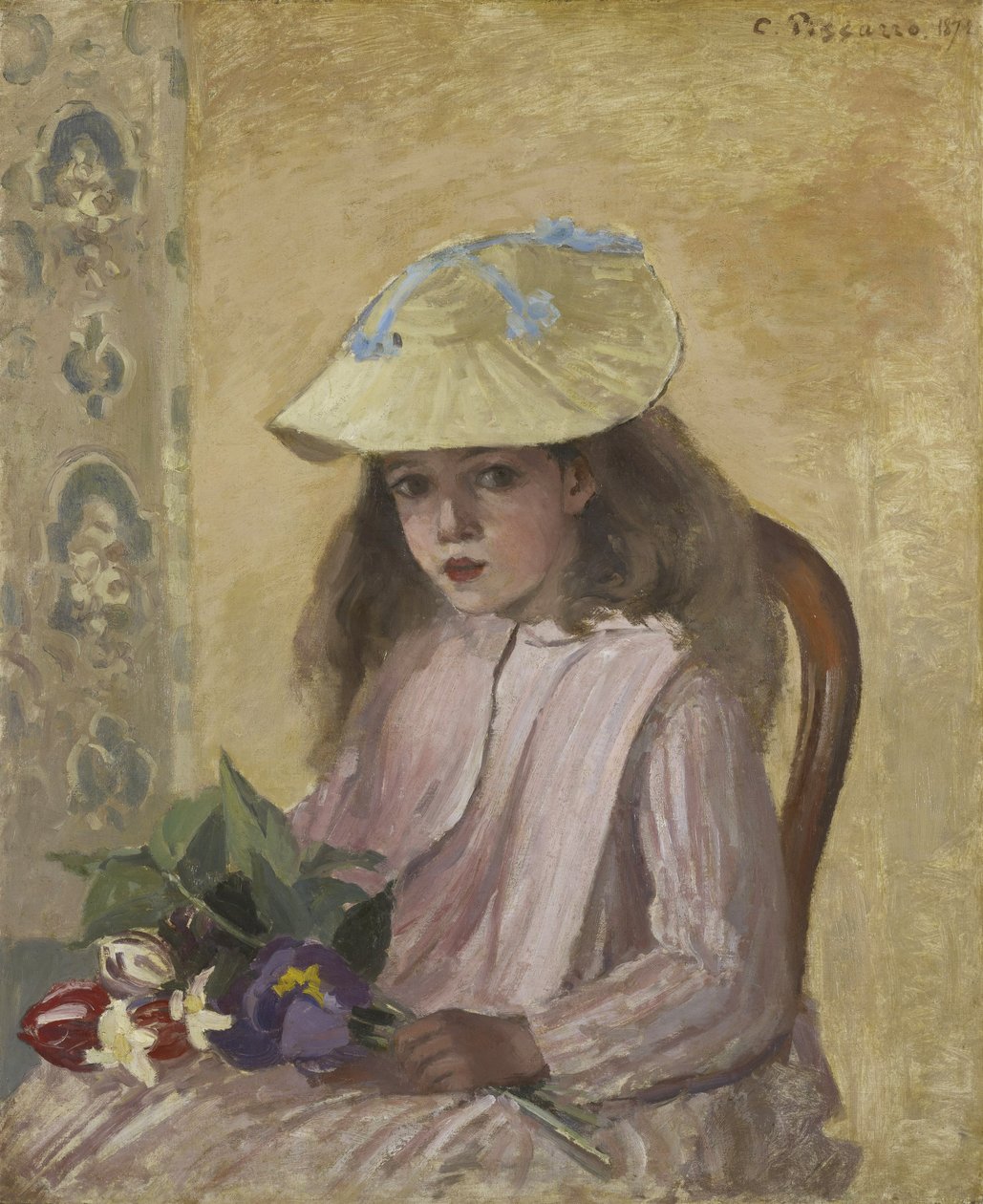 Portræt af kunstnerens datter, 1872 af Camille Jacob Pissarro