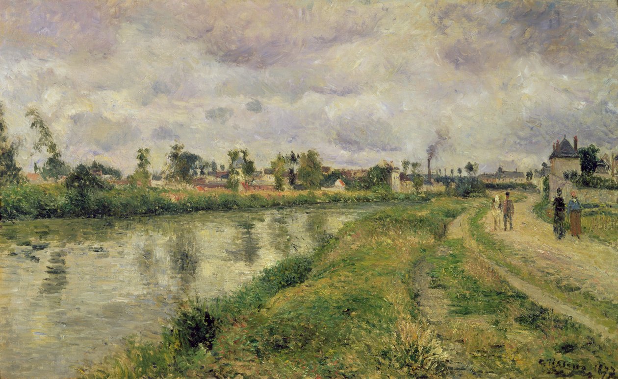 Flodscene, 1873 af Camille Jacob Pissarro