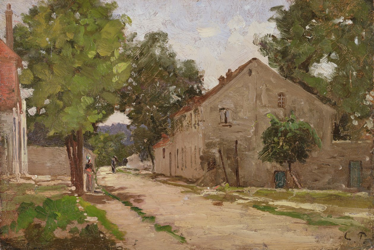 Route de Port-Marly, ca. 1860-67 af Camille Jacob Pissarro