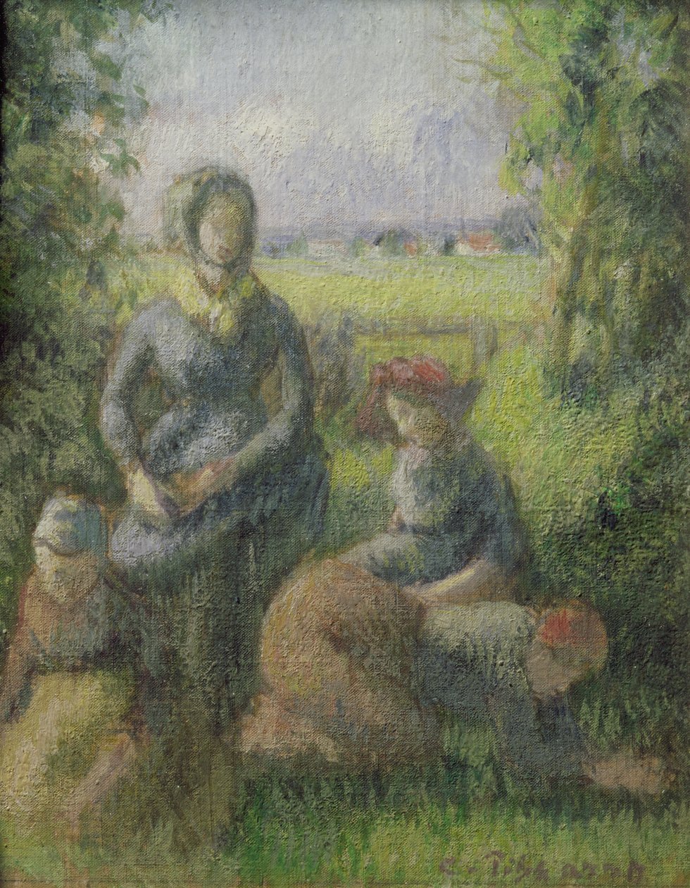 Rustik scene af Camille Jacob Pissarro