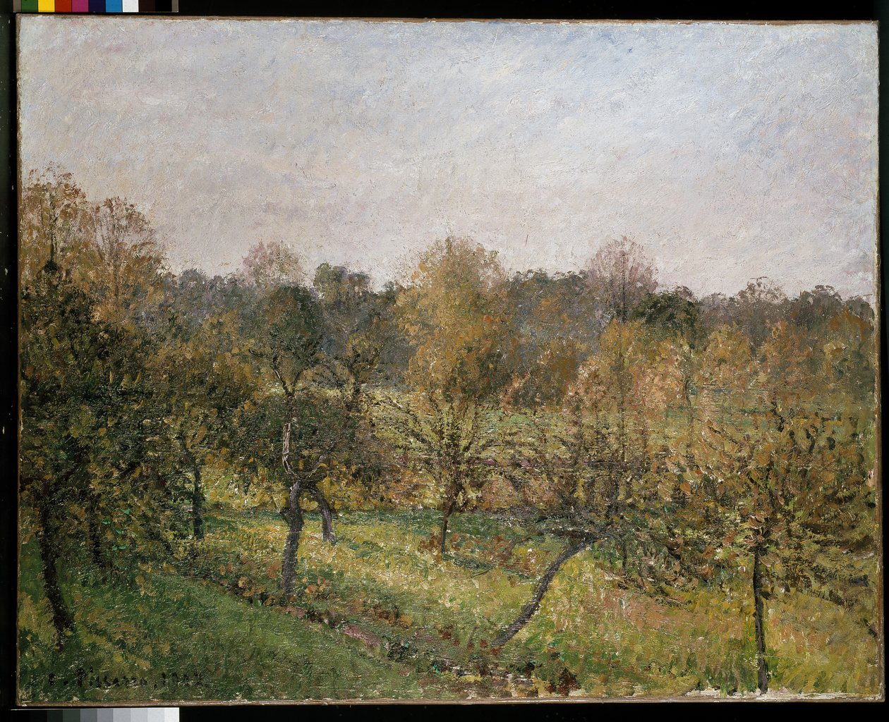 Sunset at Eragny, 1902 af Camille Jacob Pissarro