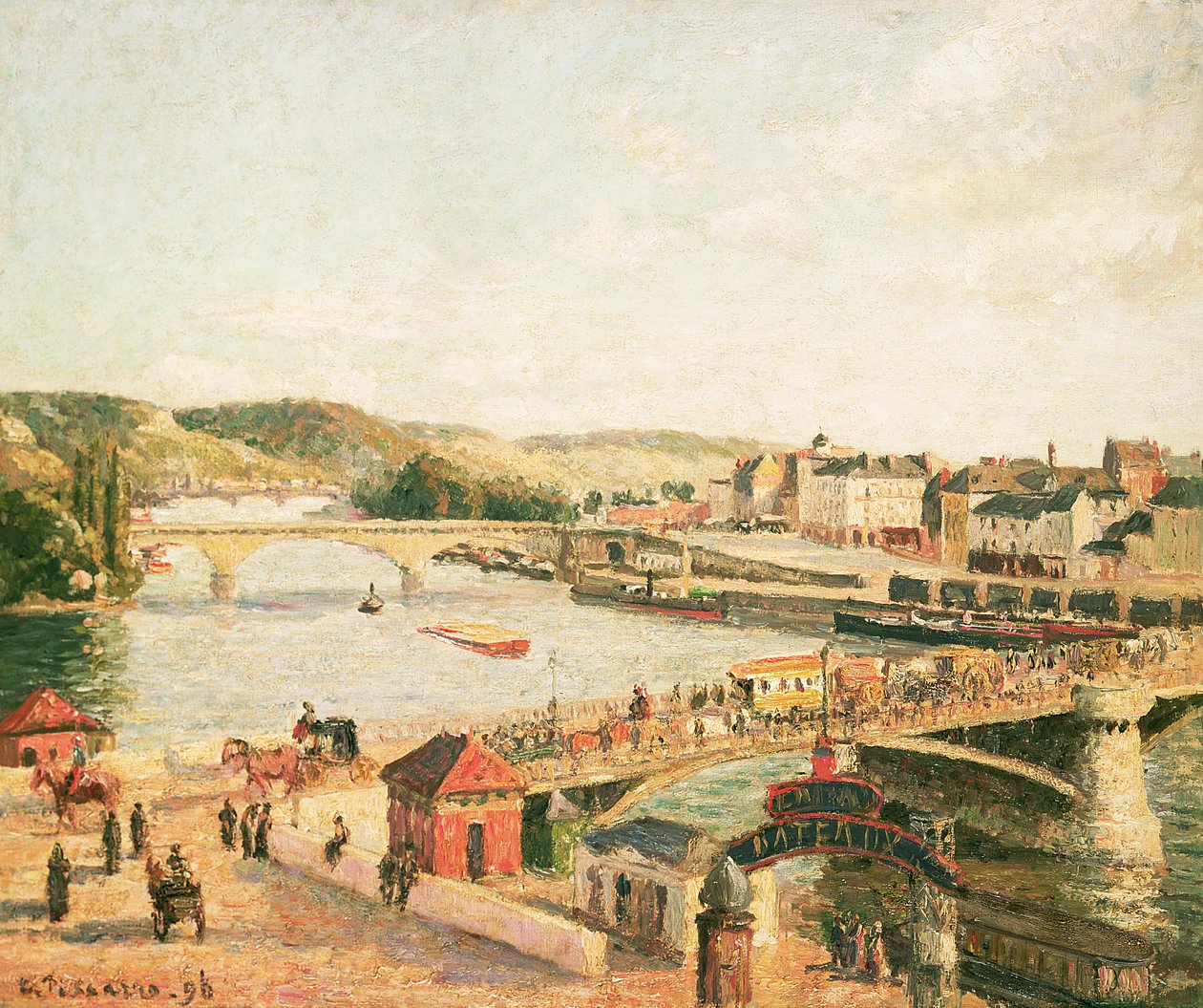 Solskin i Rouen, 1896 af Camille Jacob Pissarro
