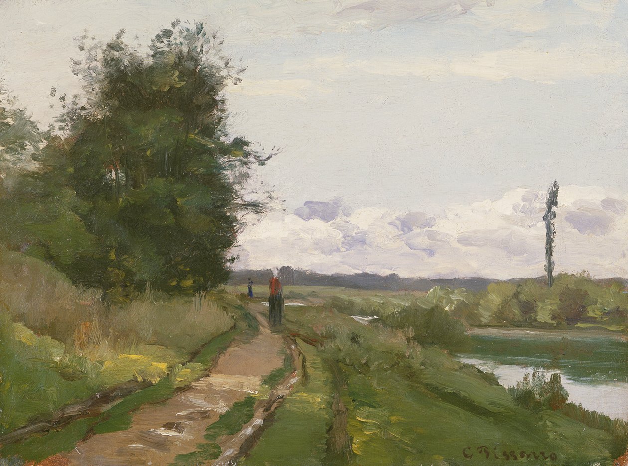 Seinen ved Bougival, 1864 af Camille Jacob Pissarro
