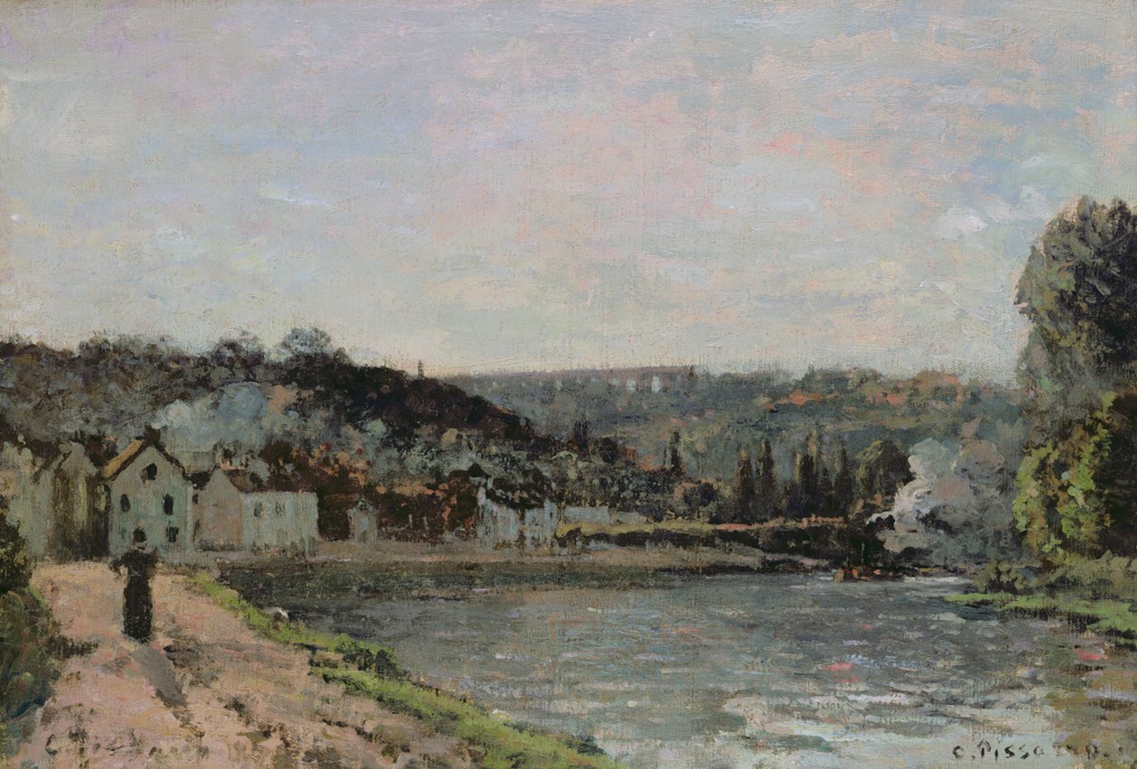 Seinen ved Bougival, 1871 af Camille Jacob Pissarro