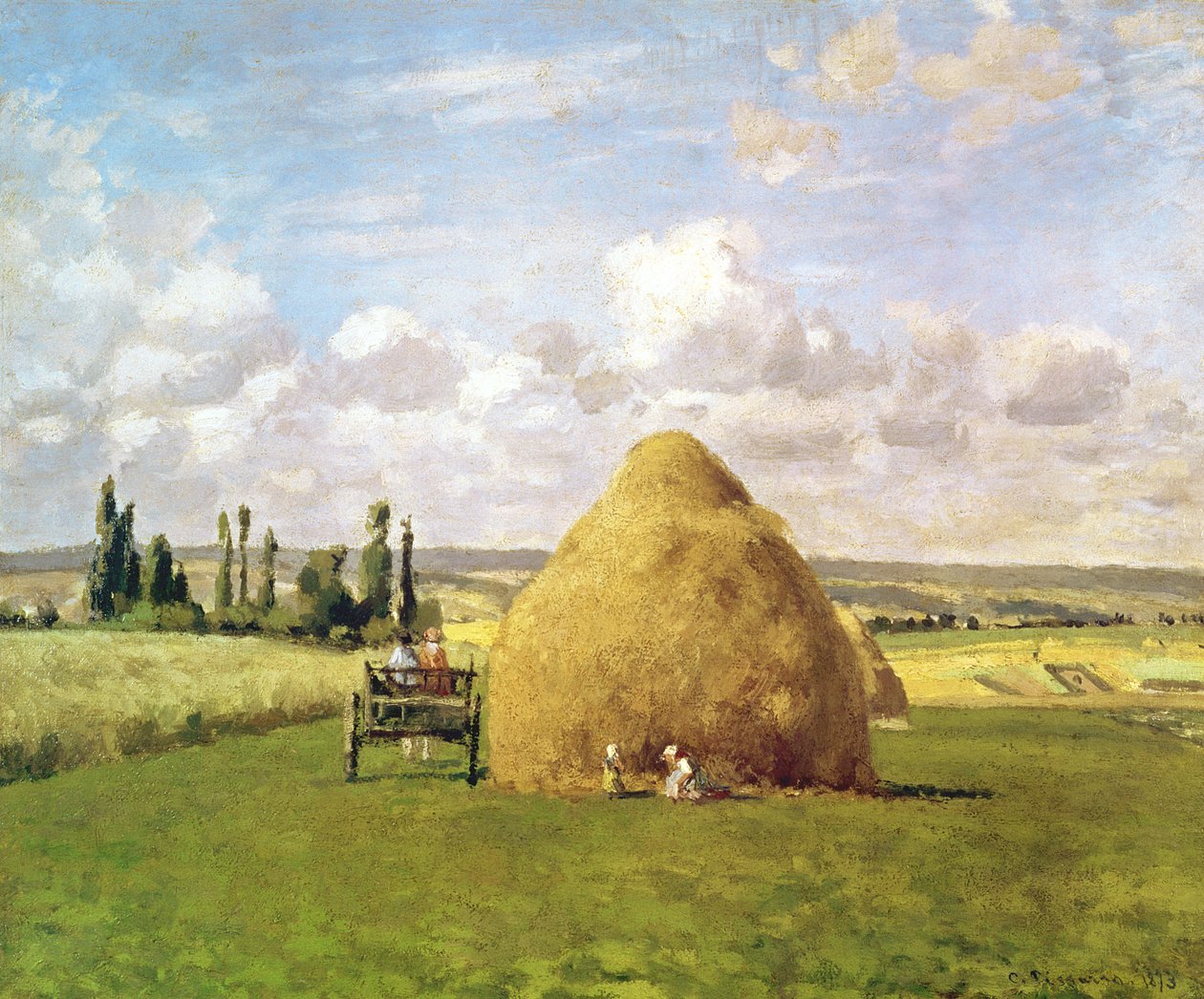 Høstakken, Pontoise, 1873 af Camille Jacob Pissarro