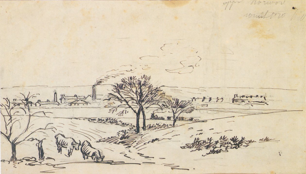 Udsigt fra Upper Norwood af Camille Jacob Pissarro