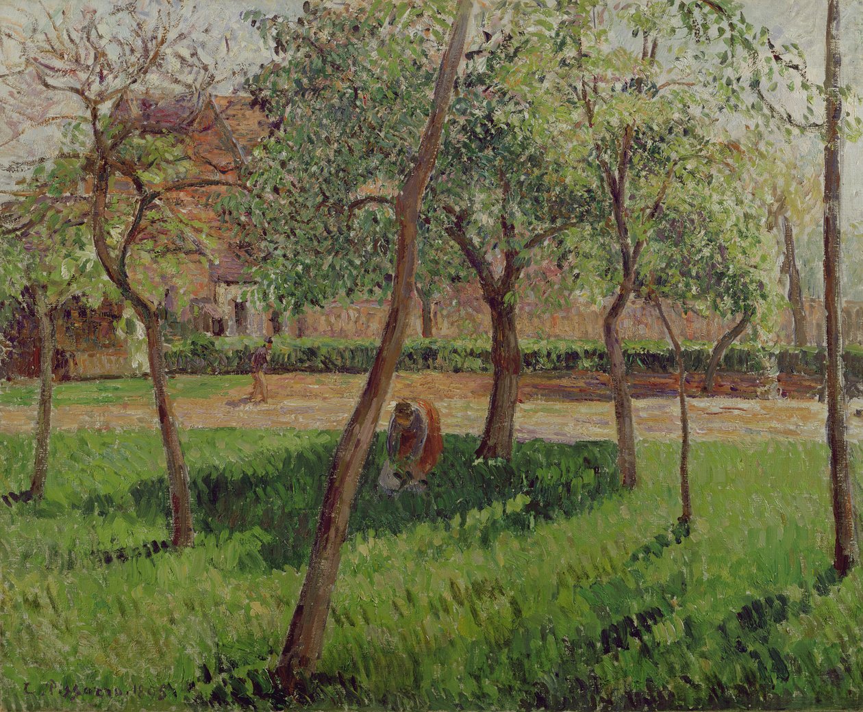 Den ommurede have i Eragny, 1895 af Camille Jacob Pissarro