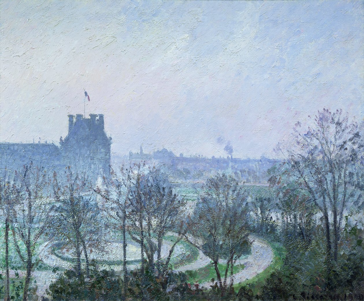 White Frost, Tuileries Garden, 1900 af Camille Jacob Pissarro