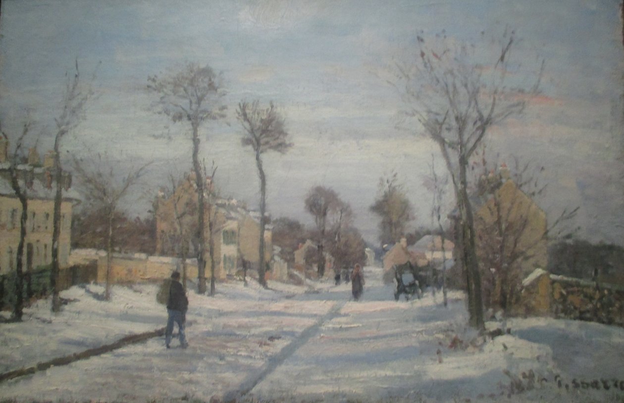 Route de Versailles i Louveciennes af Camille Jacob Pissarro