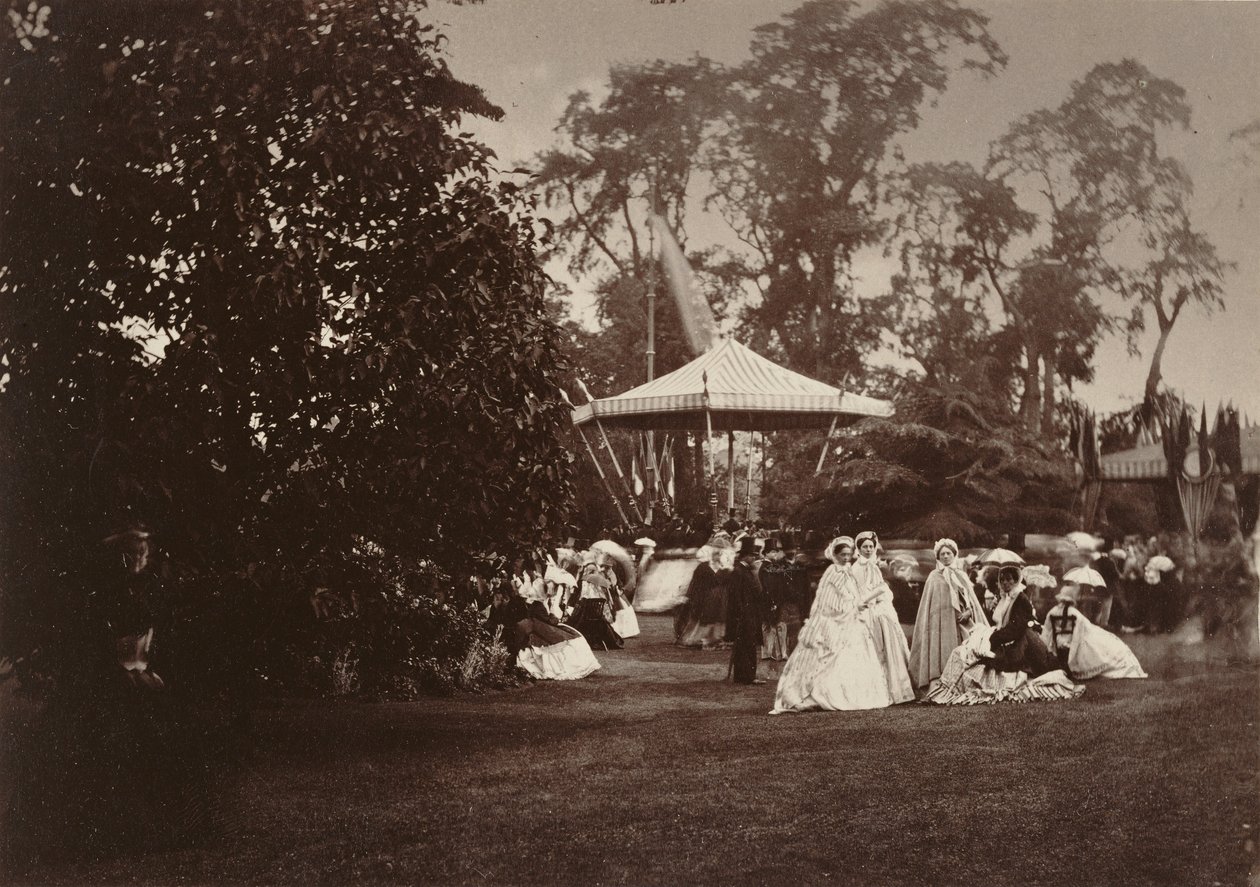 Udsigt over haverne under Fete/Fete Champetre i Orleans House, London af Camille Silvy
