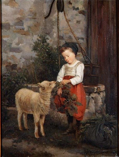 Kæledyrslammet af Camille Leopold Cabaillot Lasalle