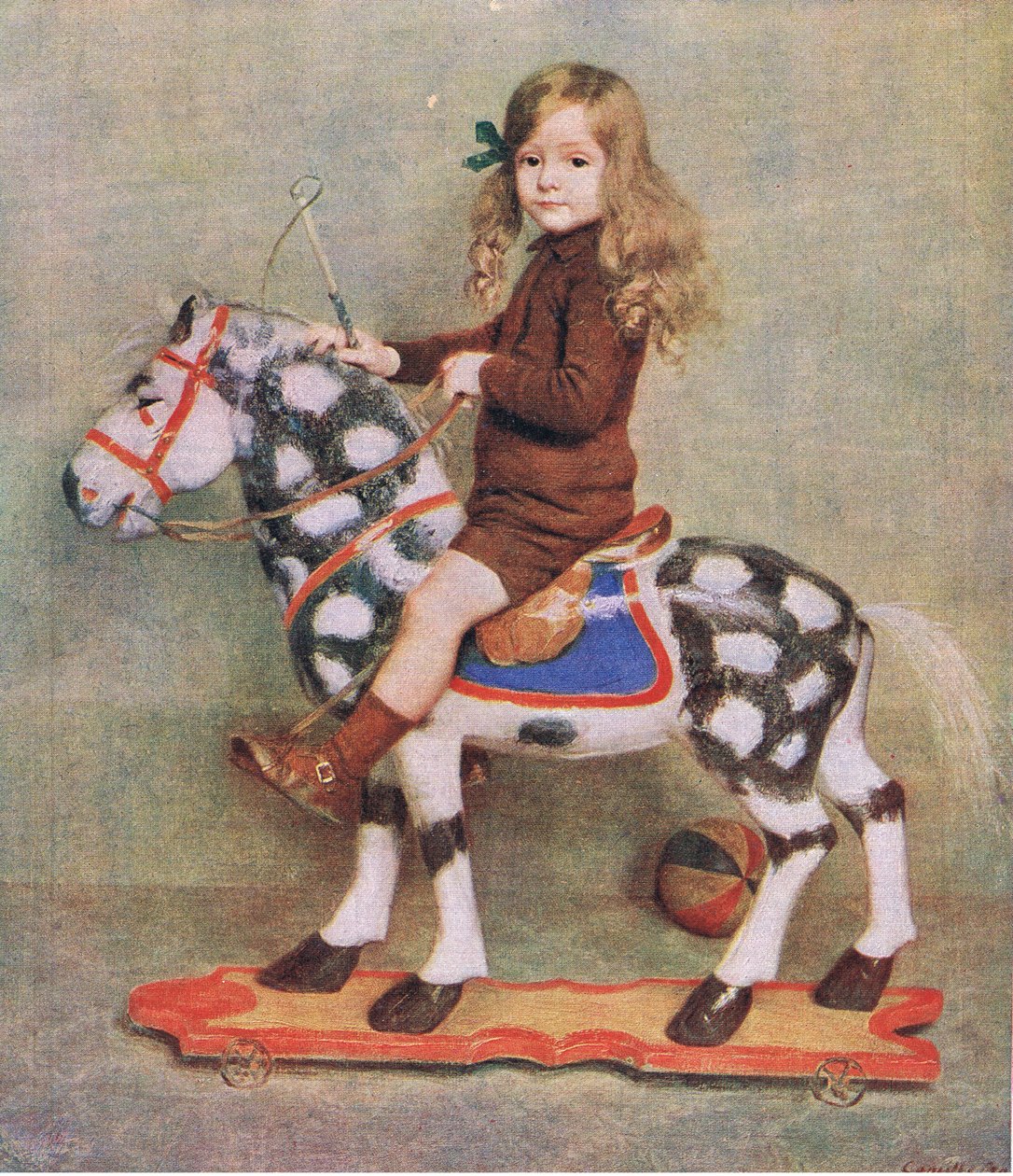 Pigen med træhesten, illustration fra My Magazine af Camille Boiry