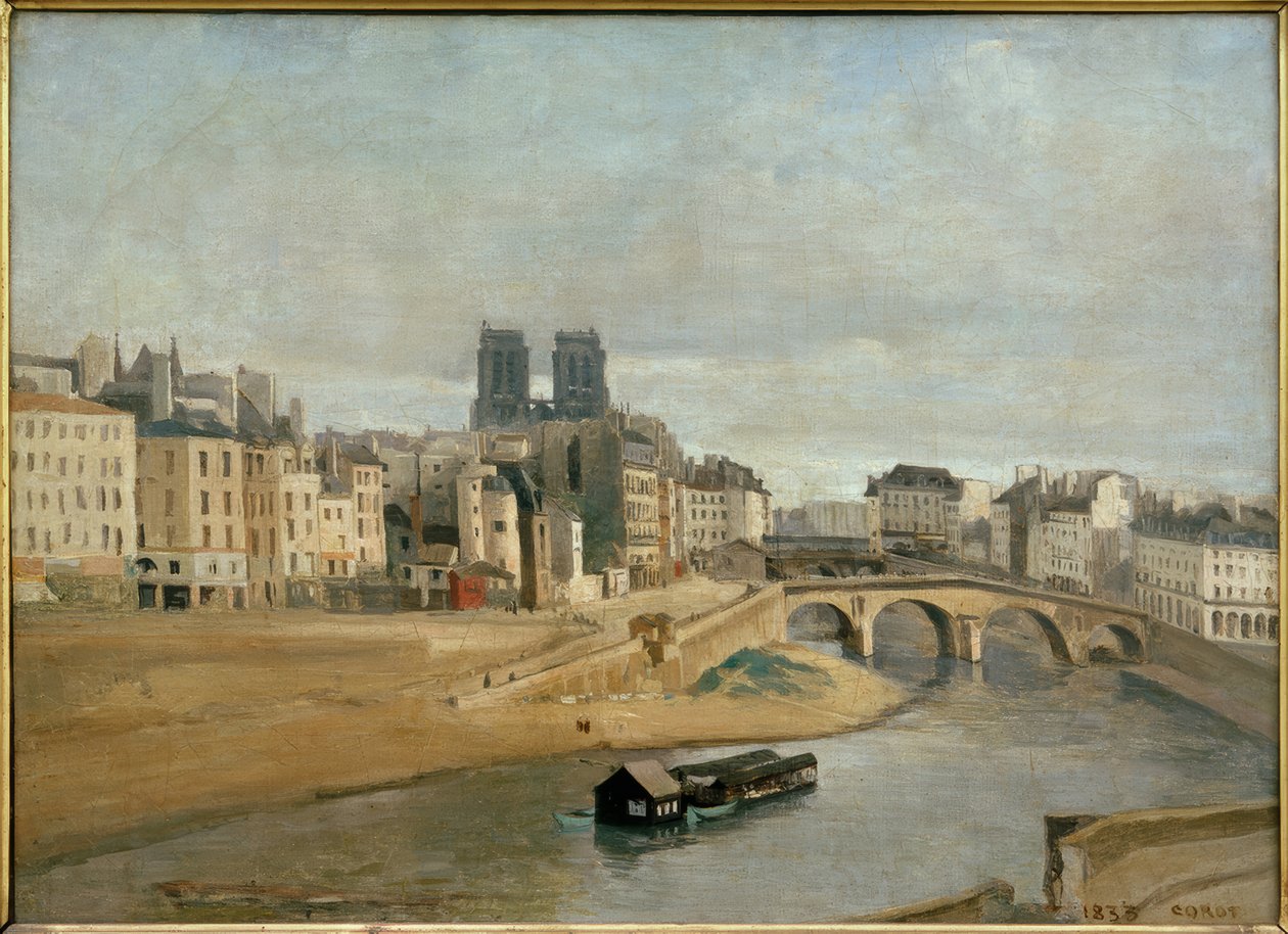 Quai des Orfèvres af Jean Baptiste Camille Corot