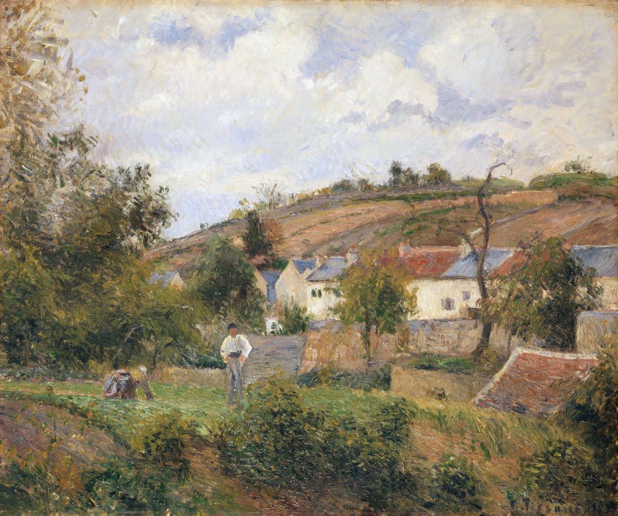 Et hjørne af lHermitage, Pontoise, 1878 af Camille Jacob Pissarro
