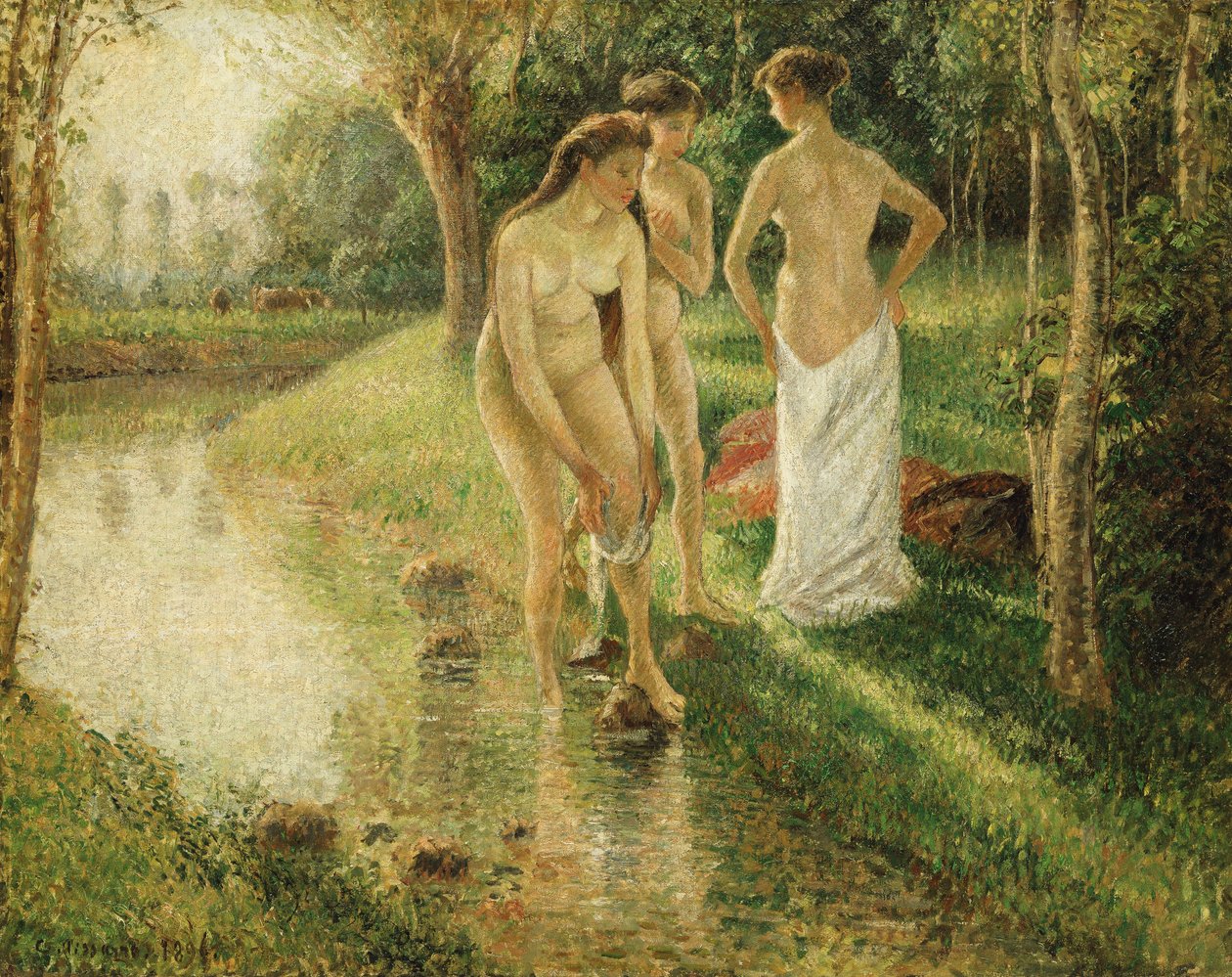 Badende, 1896 af Camille Jacob Pissarro