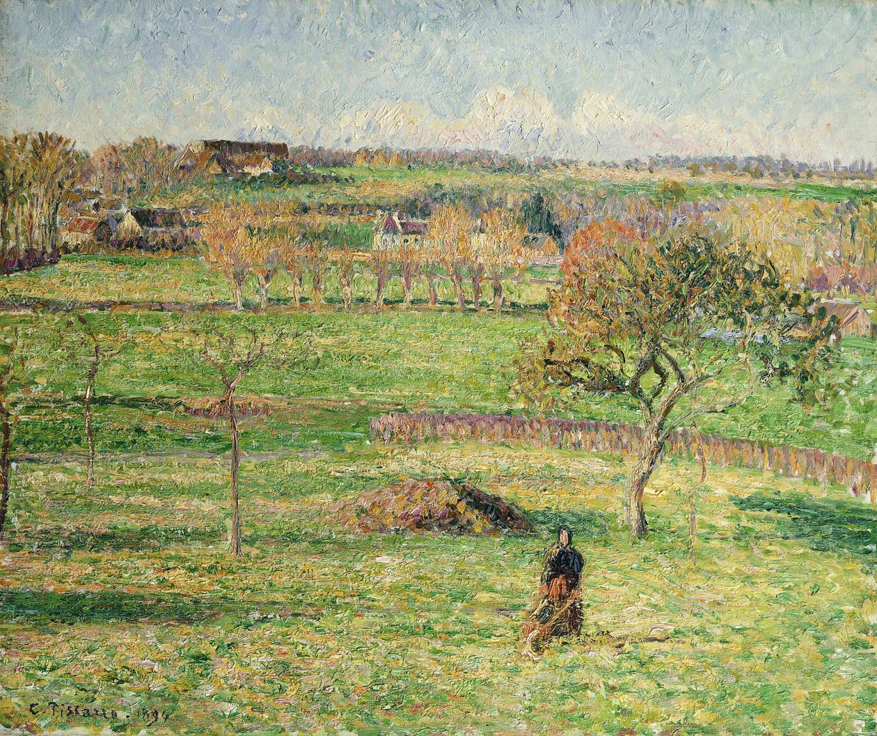 Bazincourt Prairie, efterår; Bazincourt Meadows, efterår, 1894 af Camille Jacob Pissarro