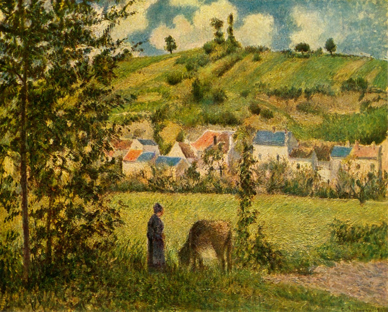 Chaponval, 1880, 1939. af Camille Jacob Pissarro